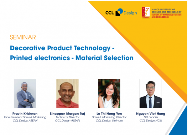 SEMINAR: DECORATIVE PRODUCT TECHNOLOGY - PRINTED ELECTRONICS - MATERIAL SELECTION