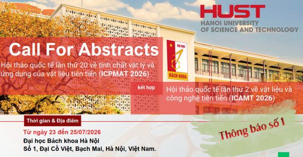 THÔNG BÁO HỘI NGHỊ KHOA HỌC QUỐC TẾ ICPMAT – ICAMT 2026