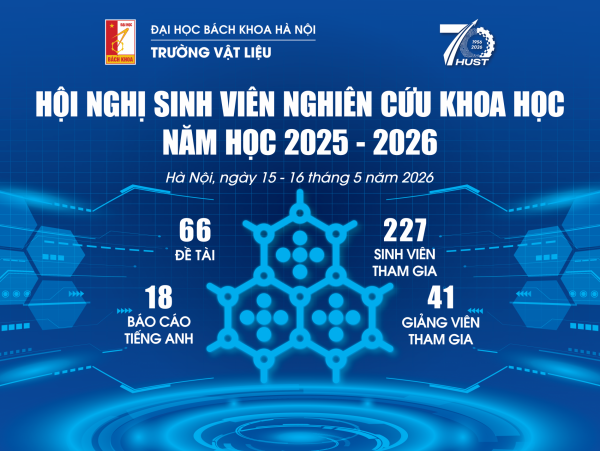 HỘI NGHỊ SINH VIÊN NGHIÊN CỨU KHOA HỌC TRƯỜNG VẬT LIỆU NĂM HỌC 2025-2026