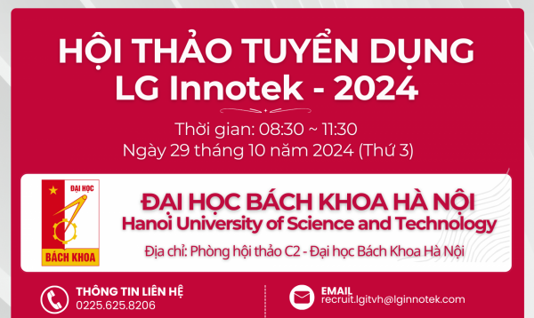 THÔNG BÁO TUYỂN DỤNG KỸ SƯ / THỰC TẬP SINH CÔNG TY TNHH LG INNOTEK VIỆT NAM HẢI PHÒNG