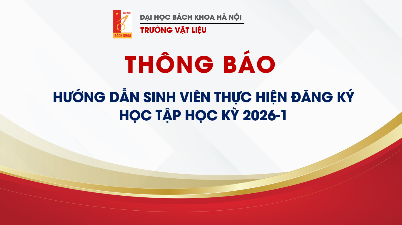 THÔNG BÁO: HƯỚNG DẪN SINH VIÊN THỰC HIỆN ĐĂNG KÝ HỌC TẬP HỌC KỲ 2026-1